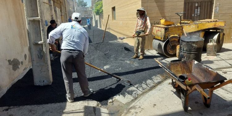 خیابان درخشان 3 در منطقه سه آسفالت شد