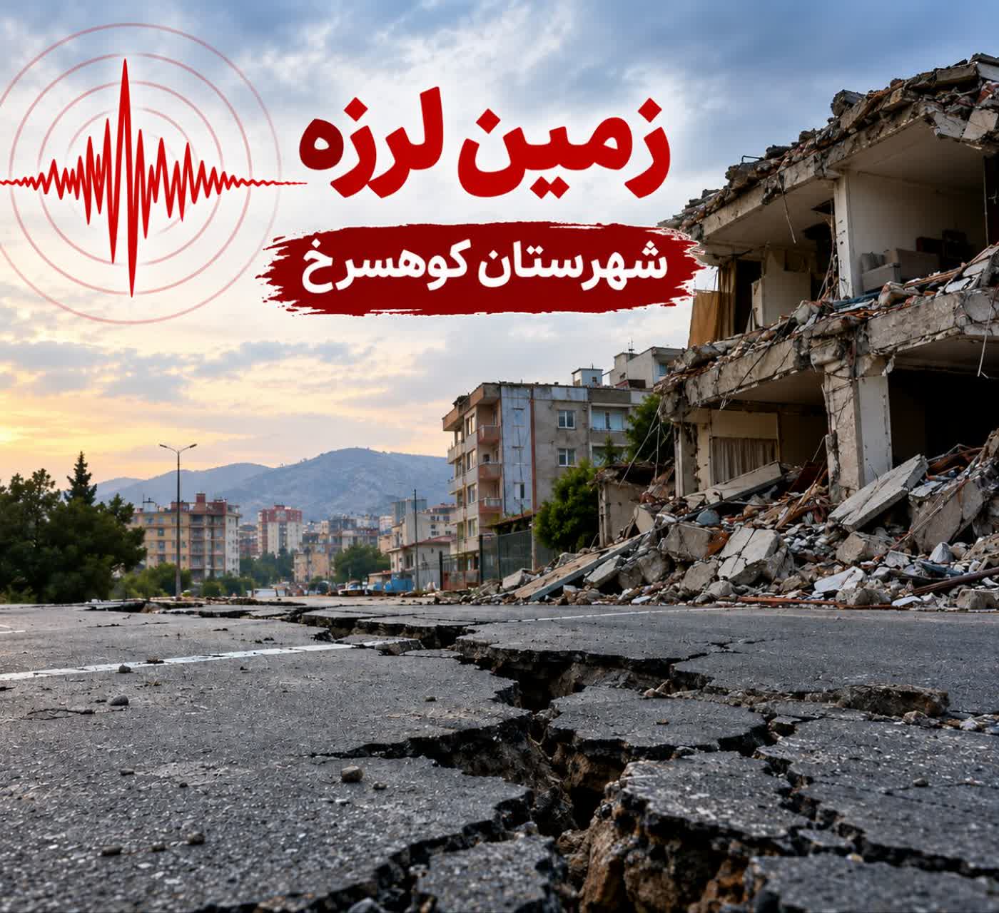 پایداری شبکه ارتباطی شهرستان کوهسرخ در پی وقوع زمین لرزه ۴.۲ ریشتری 
